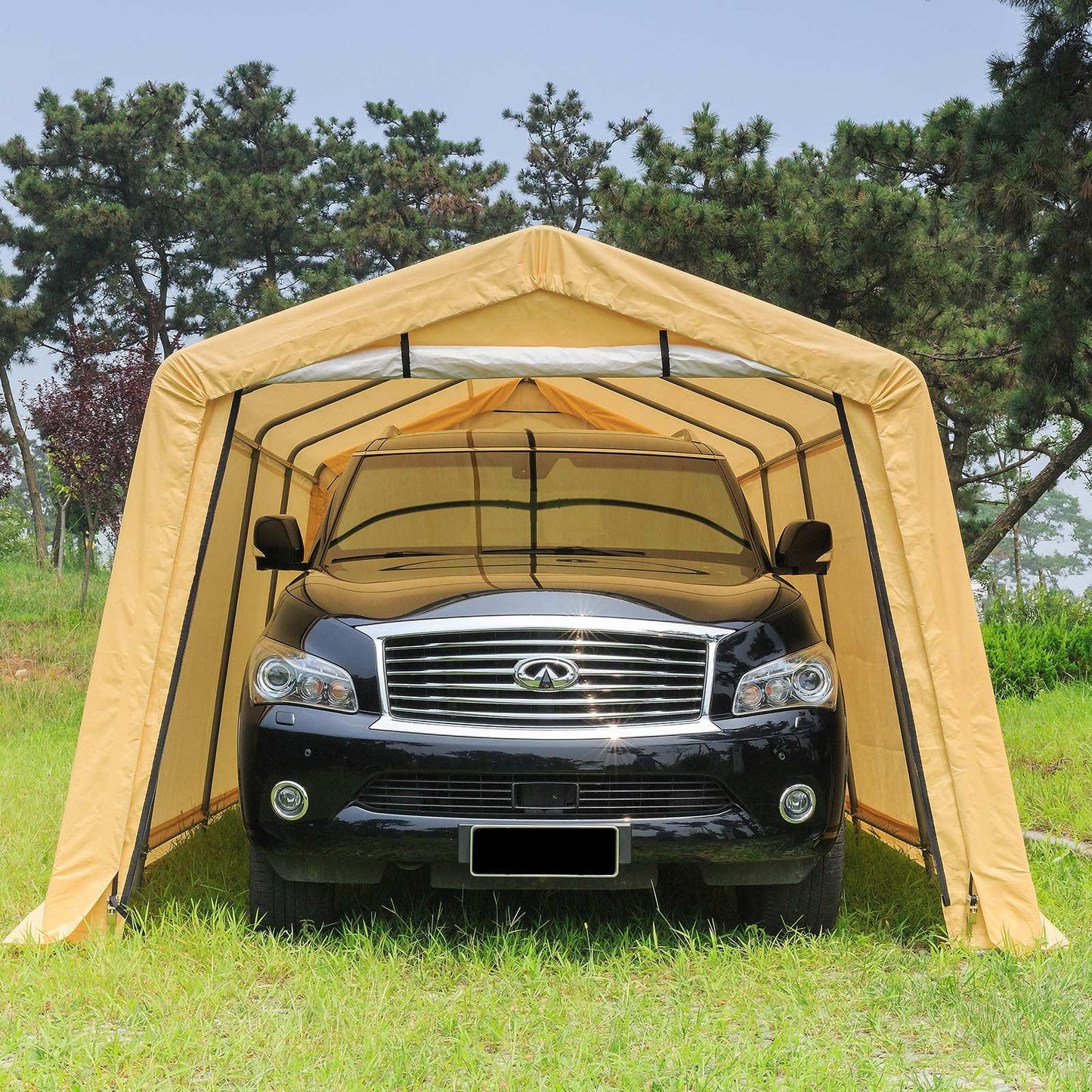 Samland Portable Carport Garage Shelter Canopy Single Size 10x20FT - Mekamart Australia