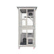 Samland Outdoor Wooden Cat Enclosure Catio with Wheels, Double Cat Houses & Roof