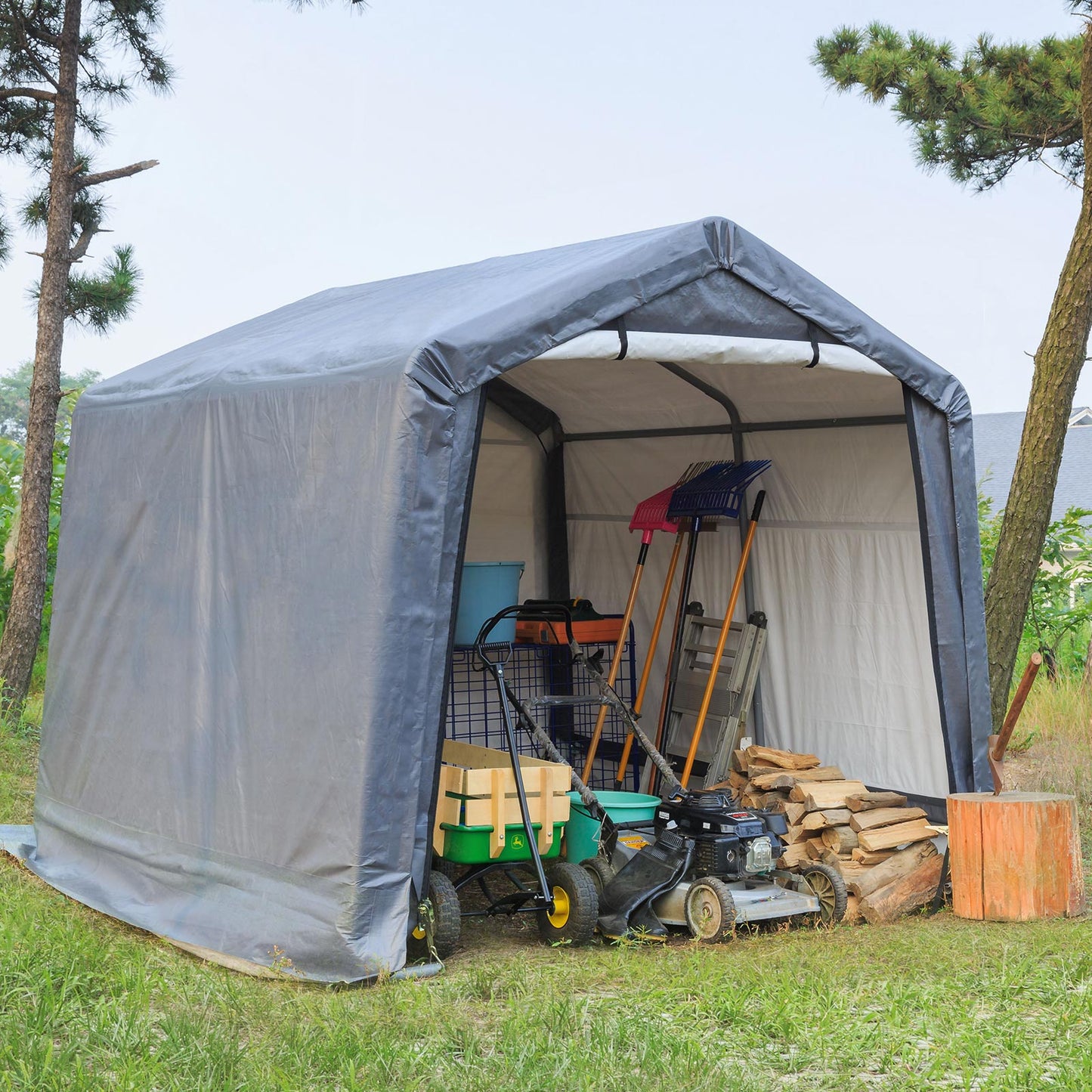 Samland Portable Storage Garage Shelter Size 8x8FT