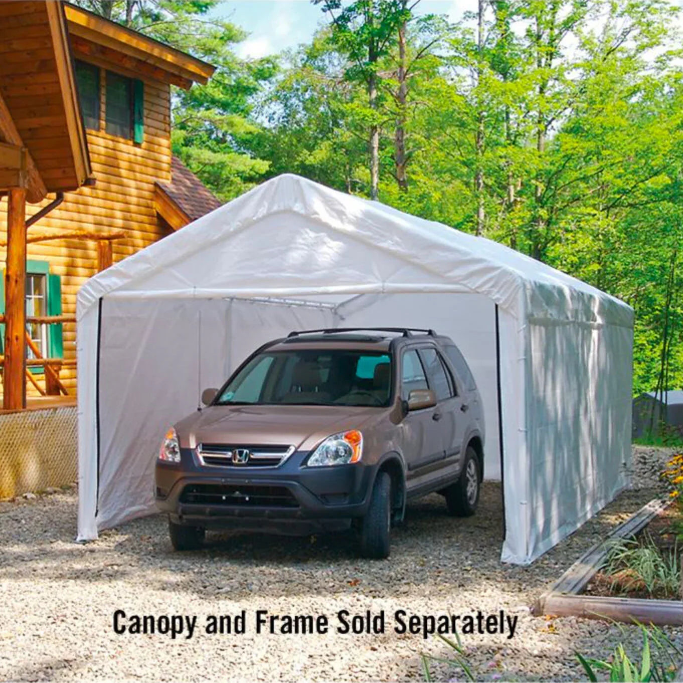 Samland Carport Wall for 10x20 ft Garage Shelter Canopy (PGS1107WALL) - White Wall Accessory Only - Mekamart Australia