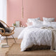 Medallion Cotton Vintage Washed Tufted White Quilt Cover Set by Park Avenue Queen - Mekamart Australia