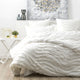 Chenille Wave 100% Cotton Vintage Washed White Tufted European Pillowcase by Cloud Linen - Mekamart Australia