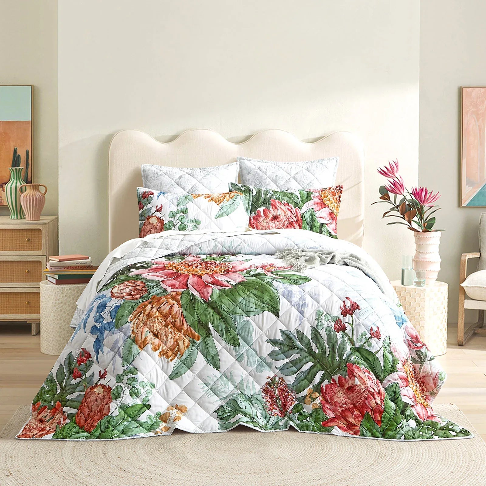 Florence Quilted Reversible Super King Coverlet Set by Renee Taylor - Mekamart Australia
