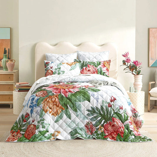 Florence Quilted Reversible Super King Coverlet Set by Renee Taylor - Mekamart Australia