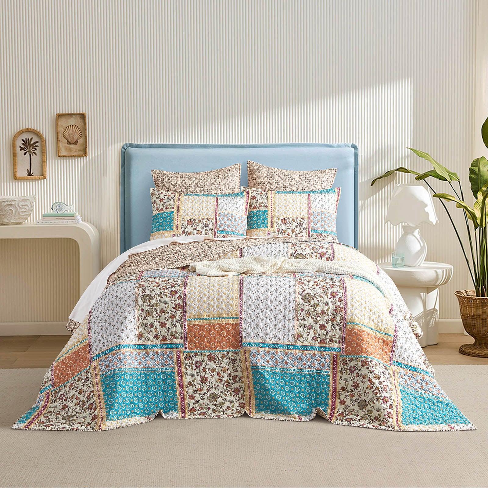 Amber Quilted Reversible Queen/King Coverlet Set by Renee Taylor - Mekamart Australia