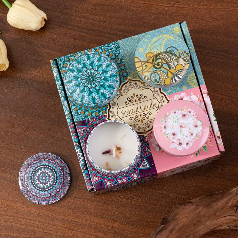 4 Pack Scented Candles Gifts for Women: Aromatherapy Candle Set, Soy Candles for Home Scented, Up to 120H Burning, Candle Gift Set for Bath Meditation Birthday, Diwali, Thanksgiving, Christmas Gifts - Mekamart Australia