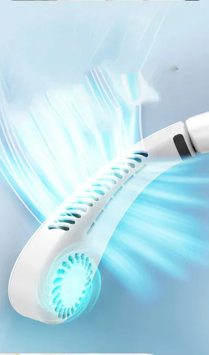 Portable Neck Fan Upgraded, Neckbrace Personal Hands Free, 5 Speed Gears Adjustment, 2000 mAh Wearable Bladeless Quiet Rechargeable for Outdoor Indoor, Gifts for Women Men- White Christmas Gifts - Mekamart Australia