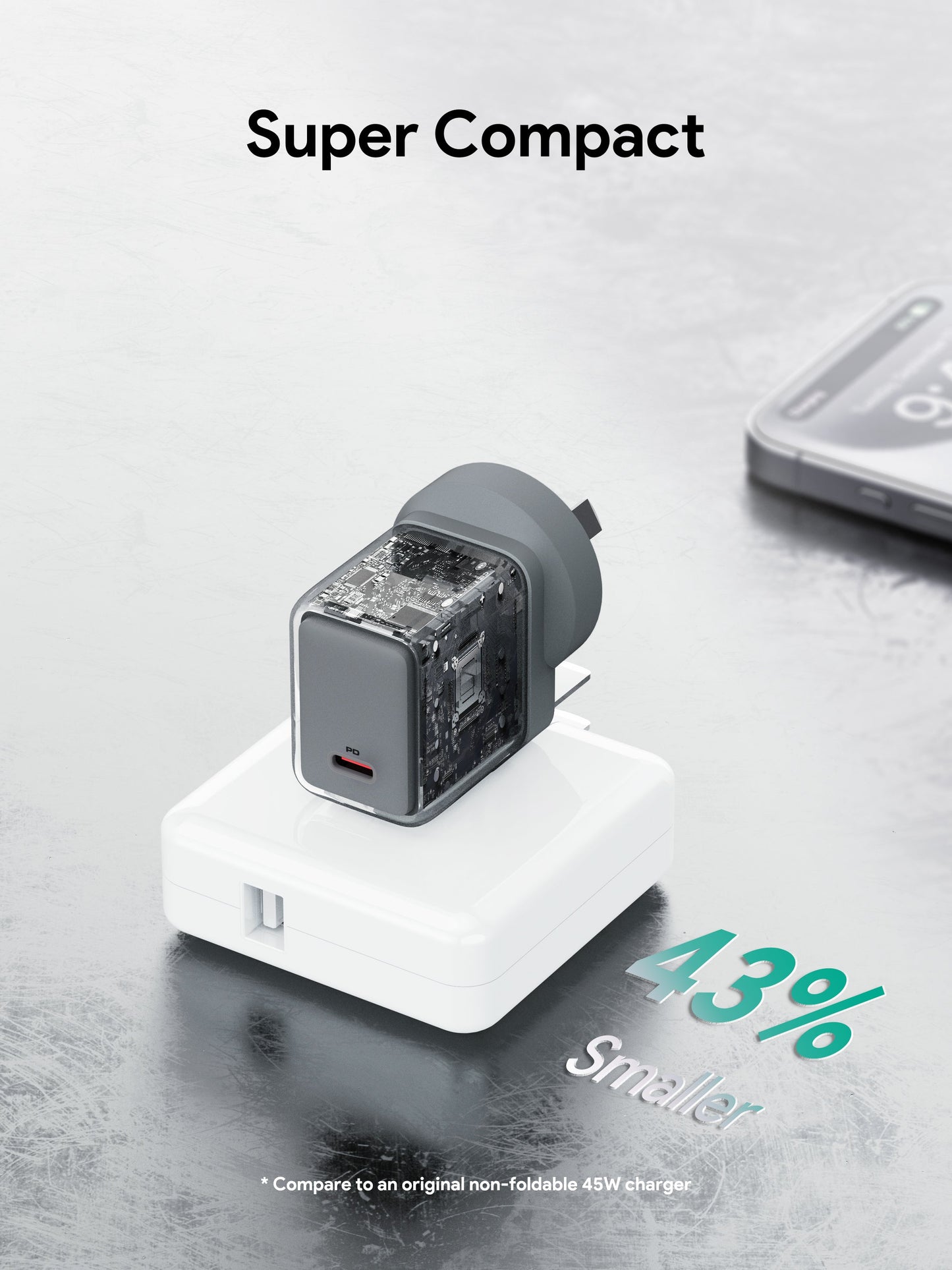 AUKEY PA-C2 Comet 45W PD Fast Wall Charger GaN USB-C