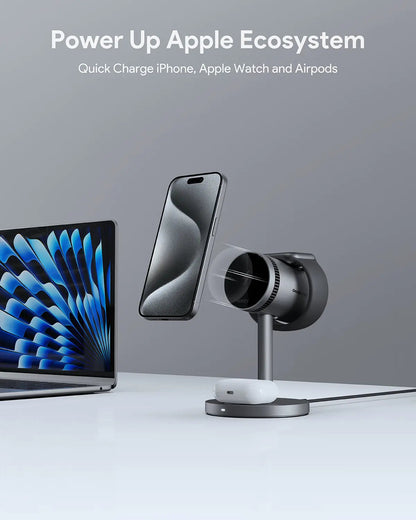 AUKEY LC-MC311A MagFusion 3-in-1 Pro Qi2 Active Cooling Wireless Charging Station