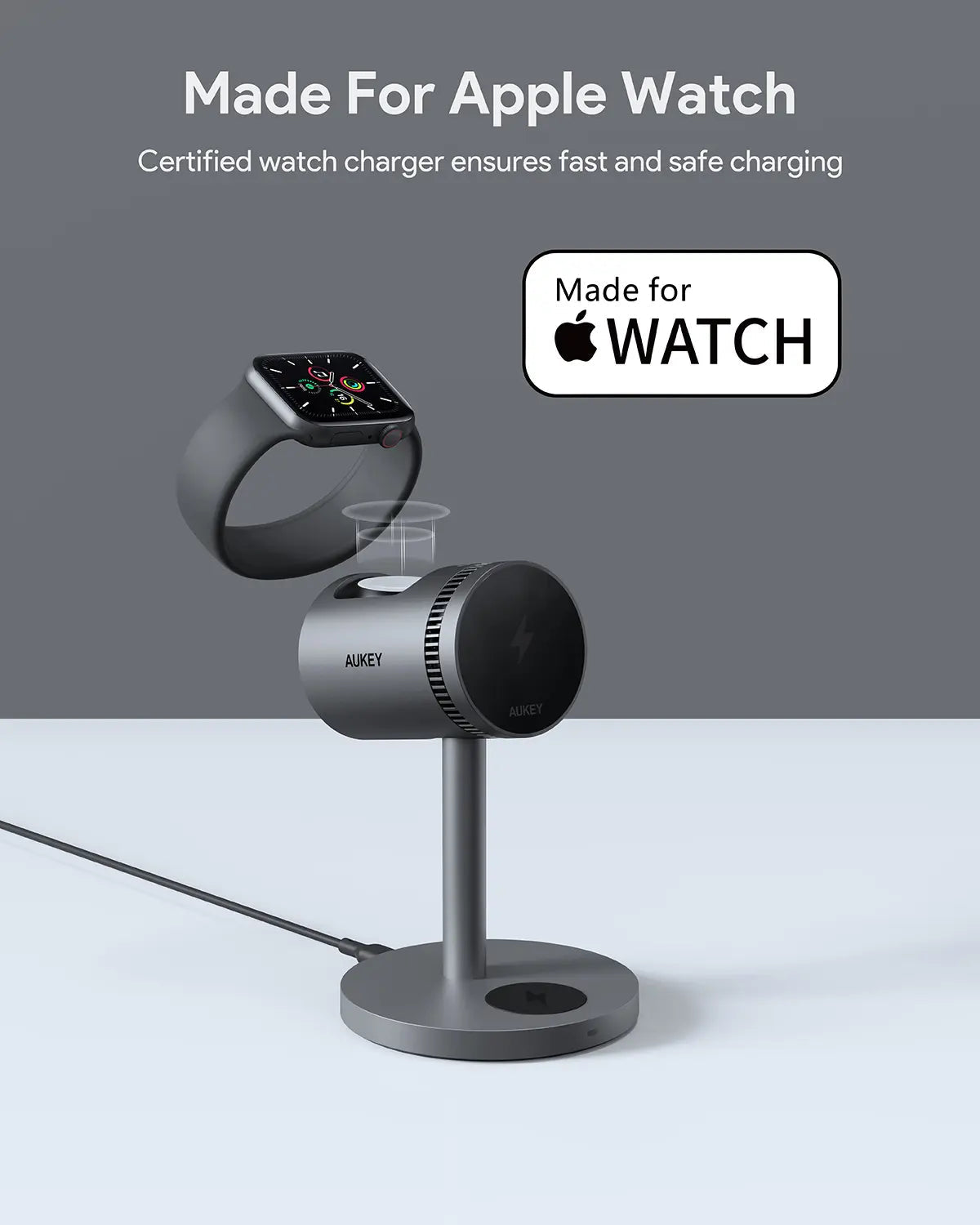 AUKEY LC-MC311A MagFusion 3-in-1 Pro Qi2 Active Cooling Wireless Charging Station