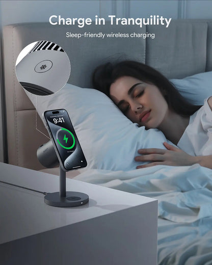 AUKEY LC-MC311A MagFusion 3-in-1 Pro Qi2 Active Cooling Wireless Charging Station