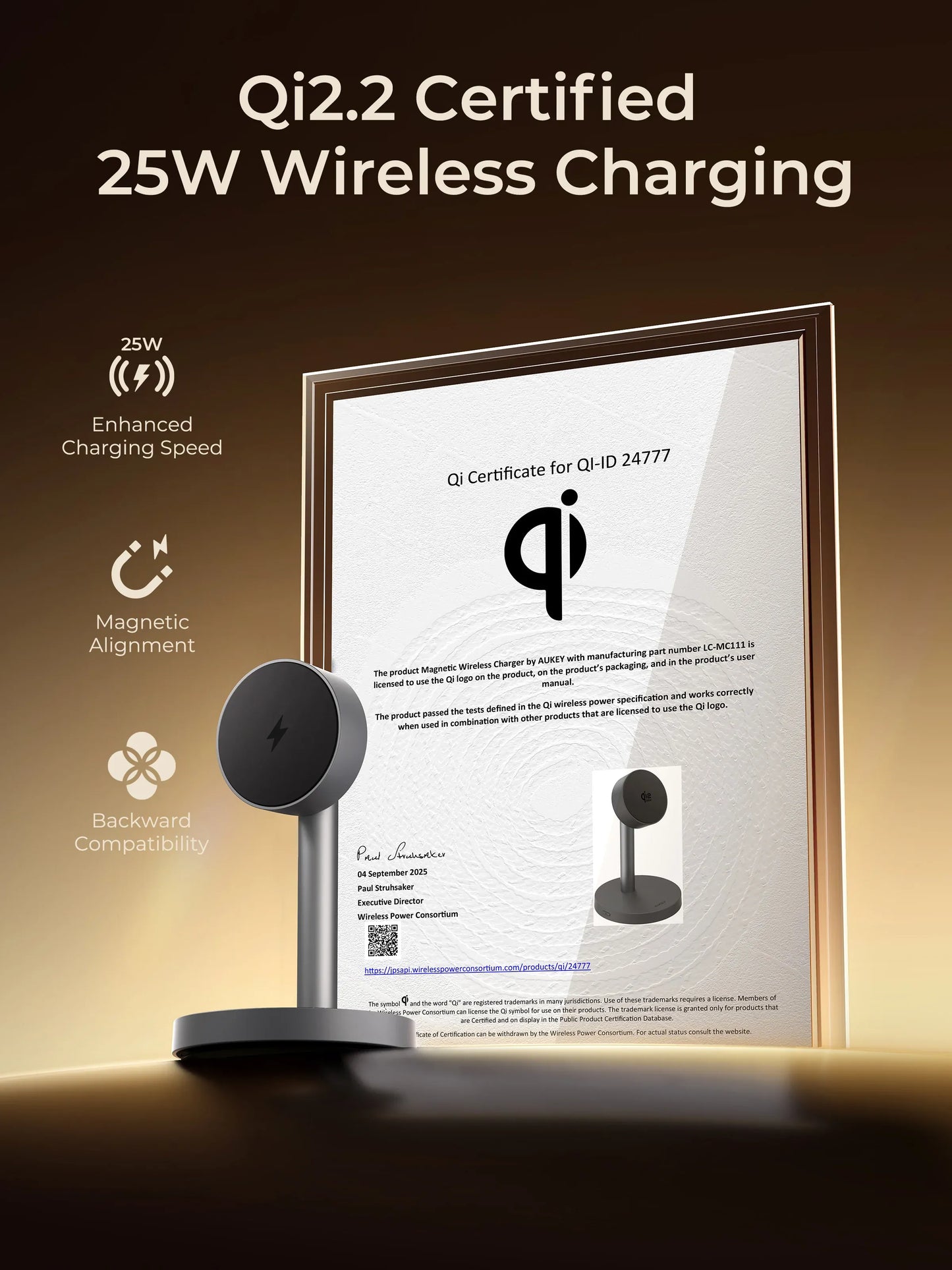 AUKEY LC-MC111 MagFusion 1X Magnetic Wireless Charger