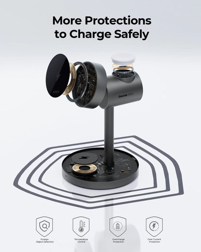 AUKEY LC-MC311 MagFusion 3-in-1 Qi2 Magnetic Fast Wireless Charging Station
