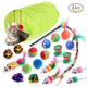 pet products Super Set (21 Pcs) - Cat Tunnel, Teaser, Mice, Jingle Balls, & Pom Poms. (Note: accessory colors are shipped randomly). - Mekamart Australia