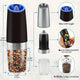 Gravity Electric Salt and Pepper Grinder Set, Battery Powered LED Light One Hand Automatic Operation, Adjustable Coarseness Mill Grinders Shakers Black, Kitchen Gadgets Gift Ideas - Mekamart Australia