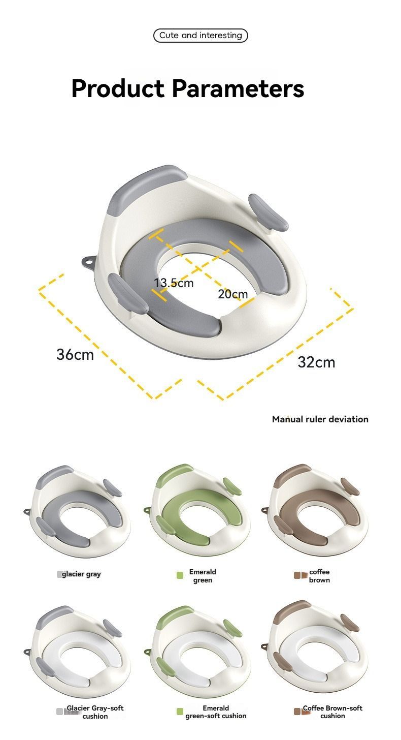baby portable toilet seat, potty training, no installation, splash proof, hanging storage, travel potty seat, toddler toilet training seat - Gray - Size Soft cushion