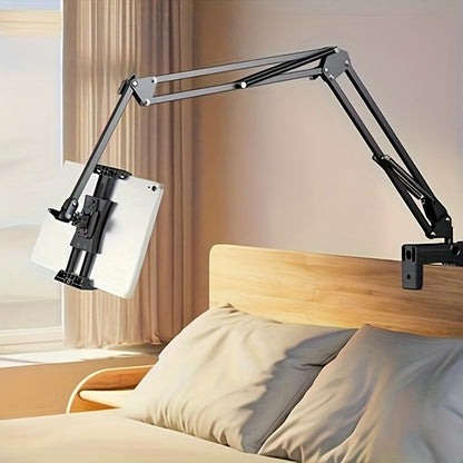 BLACK pure titanium tablet mount, flexible tablet arm stand, heavy duty tablet holder, home office desk accessory, bedside tablet stand, Australia tablet mount, hands-free tablet arm