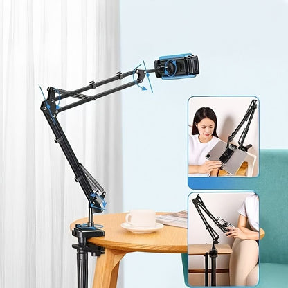 BLACK pure titanium tablet mount, flexible tablet arm stand, heavy duty tablet holder, home office desk accessory, bedside tablet stand, Australia tablet mount, hands-free tablet arm