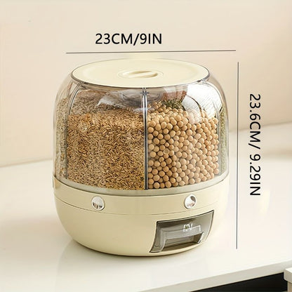 rotating storage container, large capacity grain storage, food storage box, sealed food container, kitchen organization, insect proof food storage, moisture proof food storage, airtight canister, Australian pantry - Green - Size 20L