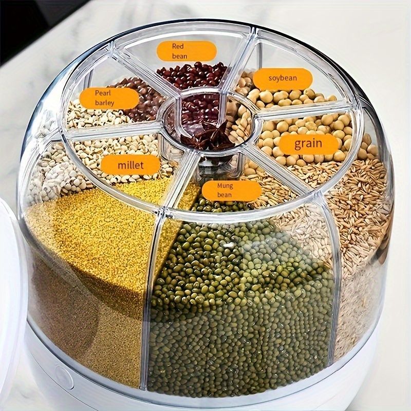 rotating storage container, large capacity grain storage, food storage box, sealed food container, kitchen organization, insect proof food storage, moisture proof food storage, airtight canister, Australian pantry - Green - Size 20L