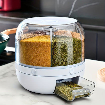 rotating storage container, large capacity grain storage, food storage box, sealed food container, kitchen organization, insect proof food storage, moisture proof food storage, airtight canister, Australian pantry - Olive - Size 20L