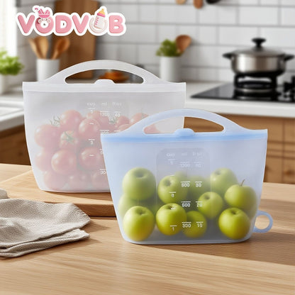 food-grade silicone, sealing strips, leak-proof, airtight seal, silicone lid covers, reusable food storage, Australian kitchen, dishwasher safe, non-toxic, temperature resistant, fridge organisation, travel storage, office lunchbox - Blue - Size 1200ml-4p