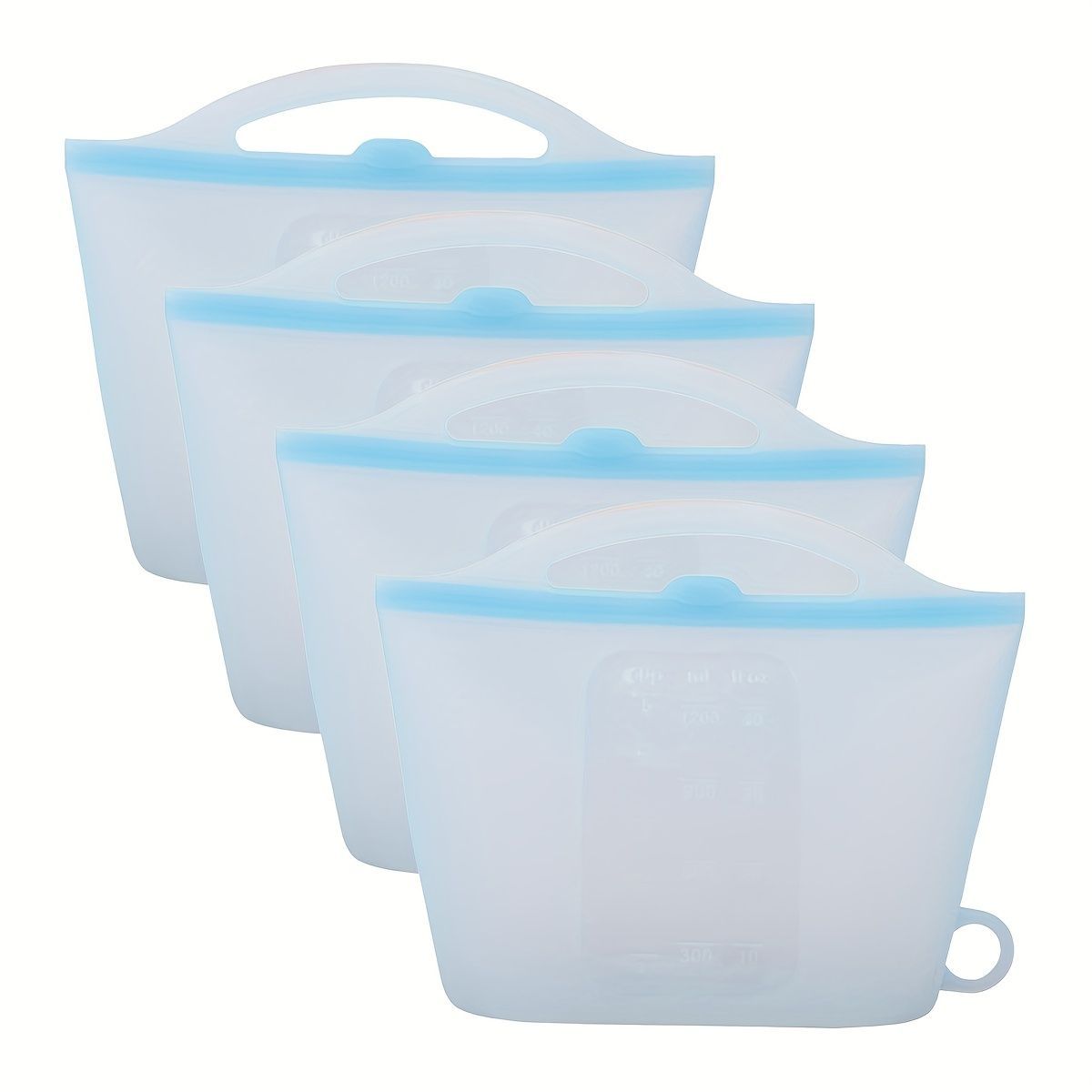 food-grade silicone, sealing strips, leak-proof, airtight seal, silicone lid covers, reusable food storage, Australian kitchen, dishwasher safe, non-toxic, temperature resistant, fridge organisation, travel storage, office lunchbox - Gray - Size 1200ml-4p