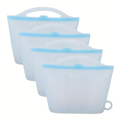 food-grade silicone, sealing strips, leak-proof, airtight seal, silicone lid covers, reusable food storage, Australian kitchen, dishwasher safe, non-toxic, temperature resistant, fridge organisation, travel storage, office lunchbox - Pink - Size 1200ml-4p