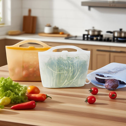 food-grade silicone, sealing strips, leak-proof, airtight seal, silicone lid covers, reusable food storage, Australian kitchen, dishwasher safe, non-toxic, temperature resistant, fridge organisation, travel storage, office lunchbox - Pink - Size 1200ml-4p