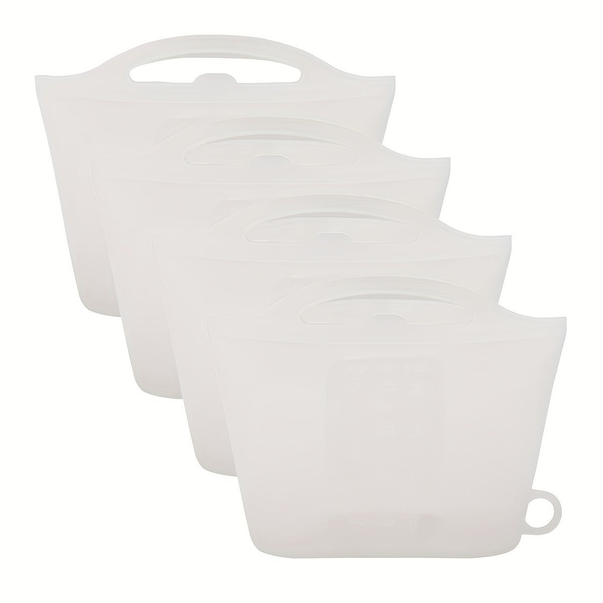 food-grade silicone, sealing strips, leak-proof, airtight seal, silicone lid covers, reusable food storage, Australian kitchen, dishwasher safe, non-toxic, temperature resistant, fridge organisation, travel storage, office lunchbox - White - Size 1200ml-4
