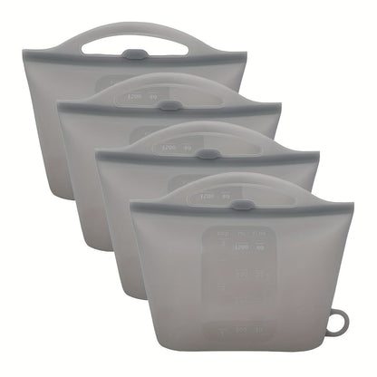 food-grade silicone, sealing strips, leak-proof, airtight seal, silicone lid covers, reusable food storage, Australian kitchen, dishwasher safe, non-toxic, temperature resistant, fridge organisation, travel storage, office lunchbox - White - Size 1200ml-4
