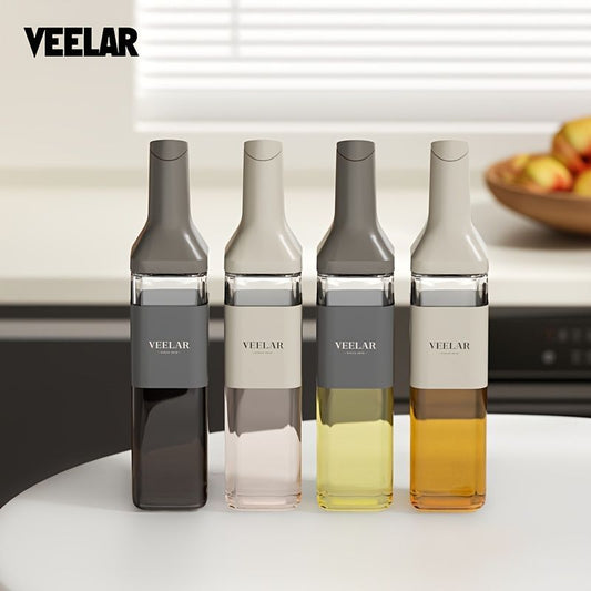 automatic opening glass bottles, oil bottles, condiment bottles, kitchen storage, soy sauce bottles, vinegar bottles, Australian kitchen - Beige - Size 500ml