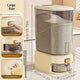 large capacity rice dispenser, measuring cup, time scale, plastic grain storage container, sealed food storage, insect proof food storage, moisture proof food storage, flour storage, pet food storage, Australian kitchen - gray and transparent - Size 20L