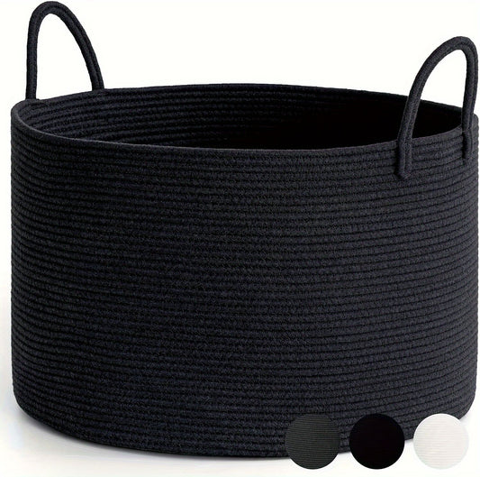 woven laundry basket, durable laundry basket, spacious laundry hamper, stylish laundry storage, Australian home organisation, multi-purpose storage basket, ergonomic handles, decorative laundry bin