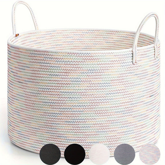 woven laundry basket, durable laundry basket, spacious laundry hamper, stylish laundry storage, Australian home organisation, multi-purpose storage basket, ergonomic handles, decorative laundry bin
