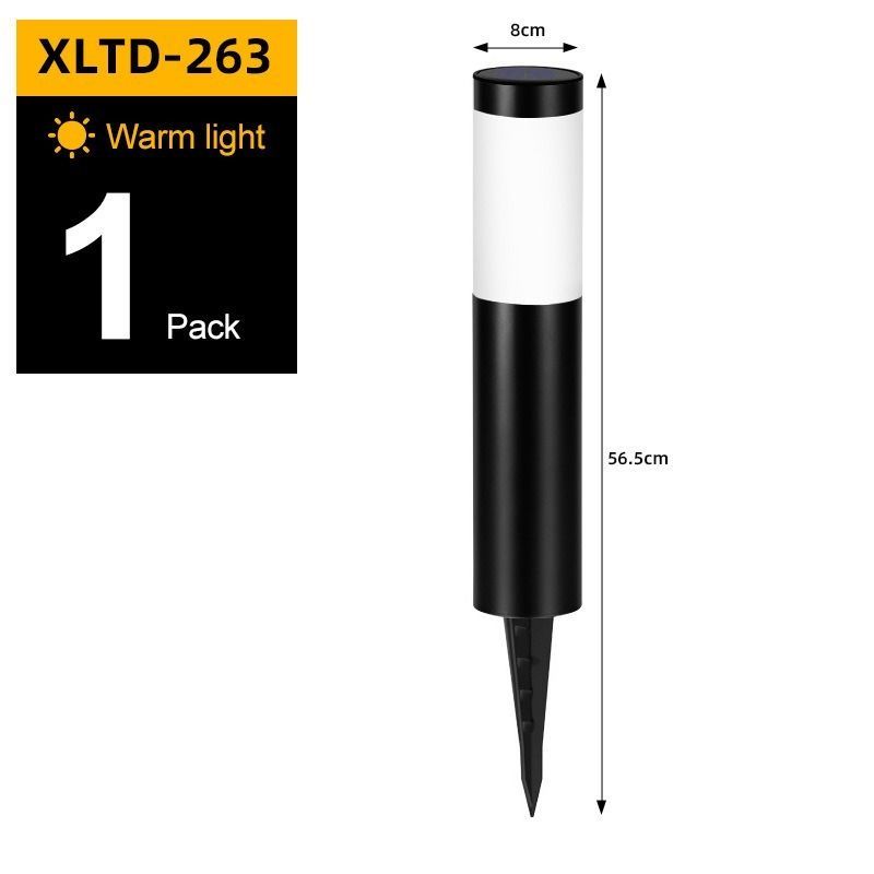 solar lawn lights, stainless steel outdoor lights, 3-LED garden lights, waterproof outdoor lights, modern outdoor lighting, cylindrical solar lights, Australian outdoor lights - Black with white light - Size 2PCS