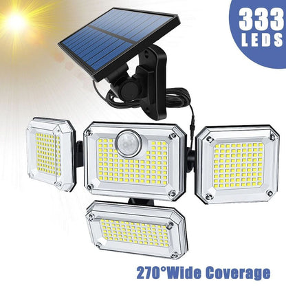 solar outdoor light, motion sensor wall light, waterproof led light, rotatable solar panel, Australian outdoor lighting, energy saving garden light, dusk to dawn light - White light - Size 1PCS