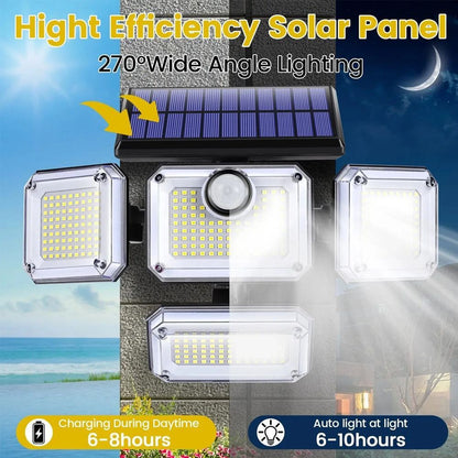 solar outdoor light, motion sensor wall light, waterproof led light, rotatable solar panel, Australian outdoor lighting, energy saving garden light, dusk to dawn light - White light - Size 1PCS