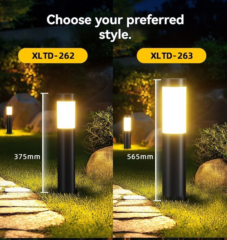 Solar Lawn Lights Stainless Steel Outdoor Lights 3-LED Garden Lights Waterproof - Black warm light - Size 1PCS