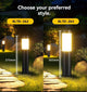 Solar Lawn Lights Stainless Steel Outdoor Lights 3-LED Garden Lights Waterproof - Black warm light - Size 2PCS