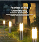 Solar Lawn Lights Stainless Steel Outdoor Lights 3-LED Garden Lights Waterproof - Black with white light - Size 1PCS