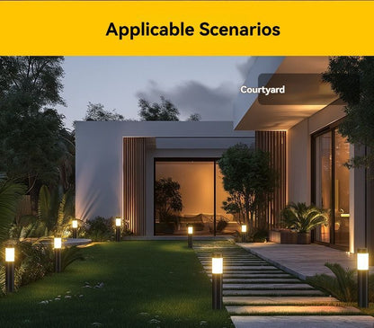 Solar Lawn Lights Stainless Steel Outdoor Lights 3-LED Garden Lights Waterproof - Silver white light - Size 2PCS