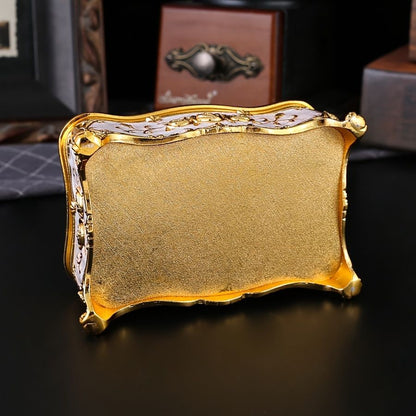 Pearl Enamel Jewelry Box, Red Enamel Jewelry Box, Gold-Plated Jewelry Box, Home Decor, Jewelry Storage, Luxury Gift, Australian Gift, Dressing Table Decor - Red - Size L