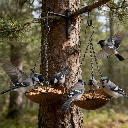 2pcs hanging bird feeder, bird water bowl, bird accessories, bird care, outdoor bird feeder, bird watching, Australian birds, bird feeding set