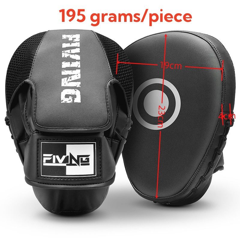 Sanda focus mitts, boxing training pads, Muay Thai mitts, adult martial arts equipment, kids boxing gloves, arc-shaped target, round training pad, striking practice, Australian martial arts - White - Size L
