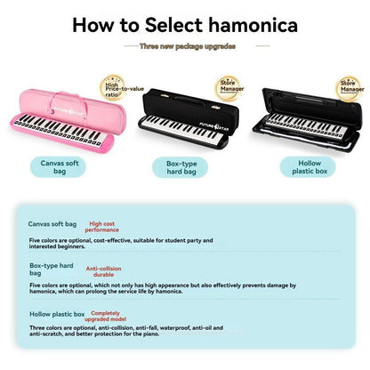 32-key melodica, student melodica, children melodica, beginner musical instrument, classroom instrument, melodica with blow-tube, melodica with mouthpiece, kids keyboard harmonica, school music supply, melodica for kids Australia - Pink - Size 32