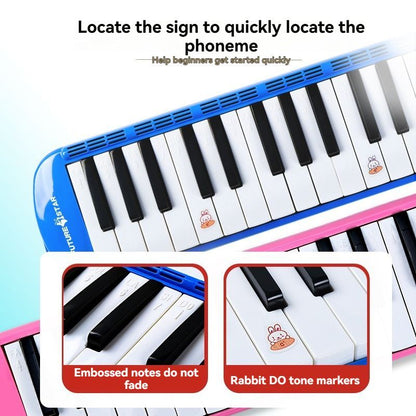 32-key melodica, student melodica, children melodica, beginner musical instrument, classroom instrument, melodica with blow-tube, melodica with mouthpiece, kids keyboard harmonica, school music supply, melodica for kids Australia - Red - Size 32