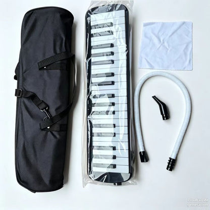 32-key melodica, 37-key melodica, student melodica, beginner melodica, musical instrument, music education, portable instrument, Australian students, classroom music - Black - Size 32