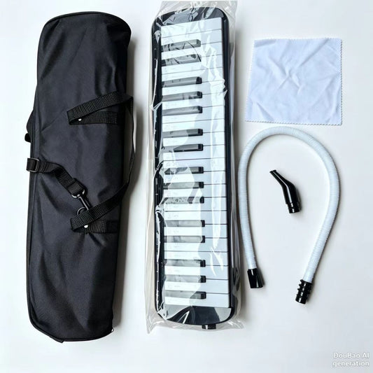 32-key melodica, 37-key melodica, student melodica, beginner melodica, musical instrument, music education, portable instrument, Australian students, classroom music - Black - Size 37