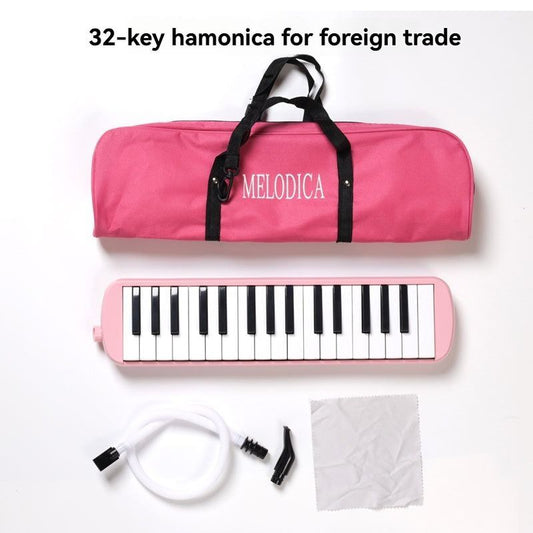 32-key melodica, 37-key melodica, student melodica, beginner melodica, musical instrument, music education, portable instrument, Australian students, classroom music - Pink - Size 32